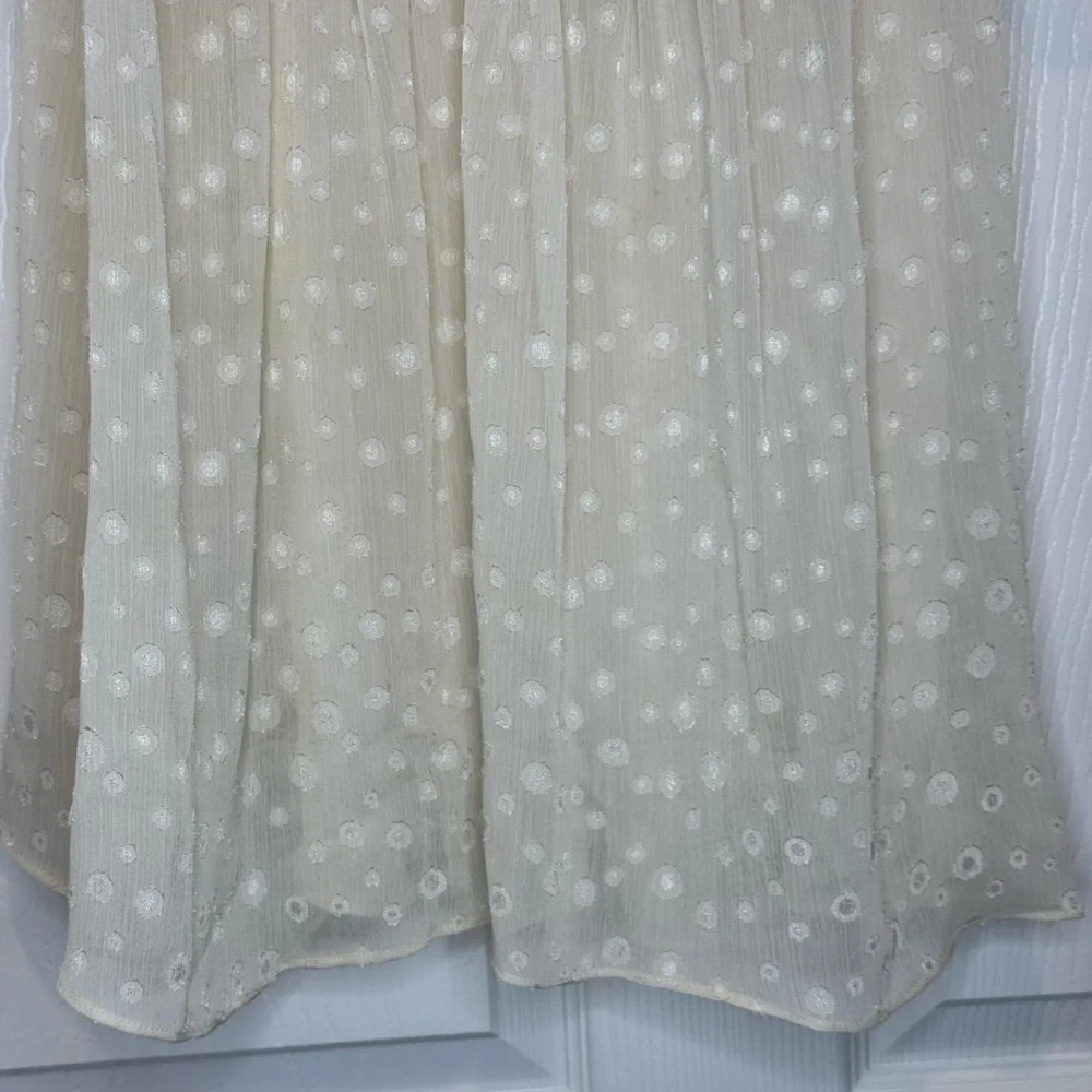 Lilly Mason Bohemia Style Dress Size M Women's with Dip-Dye Cream and Beige Lace - Picture 5 of 11